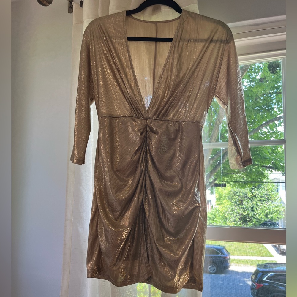 Gold women’s size S dress